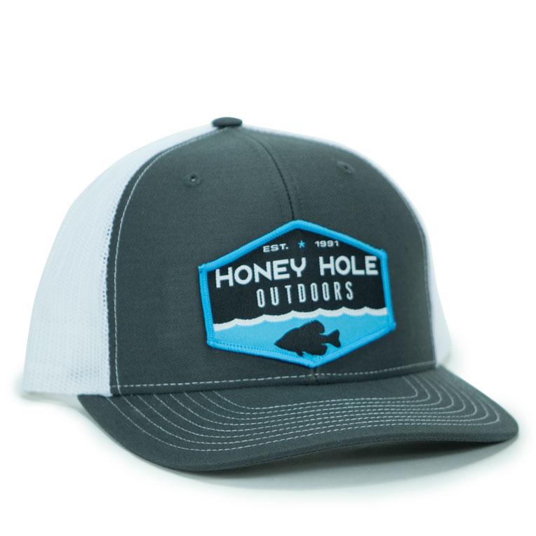 Snapback Crappie Hex Charcoal/White
