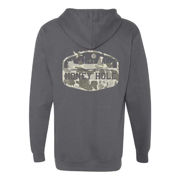 Fleece Hoodie - Boat Buddy - Charcoal