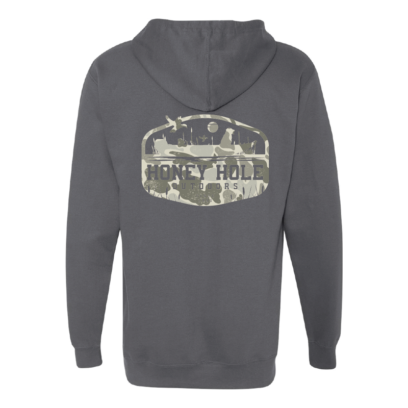 Fleece Hoodie - Boat Buddy - Charcoal