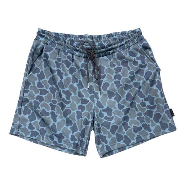 men's club fleece camo shorts