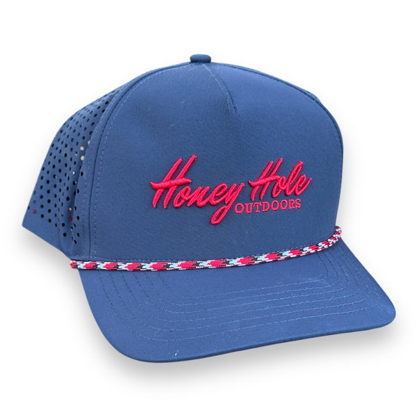 Performance Rope Hat - Navy Red