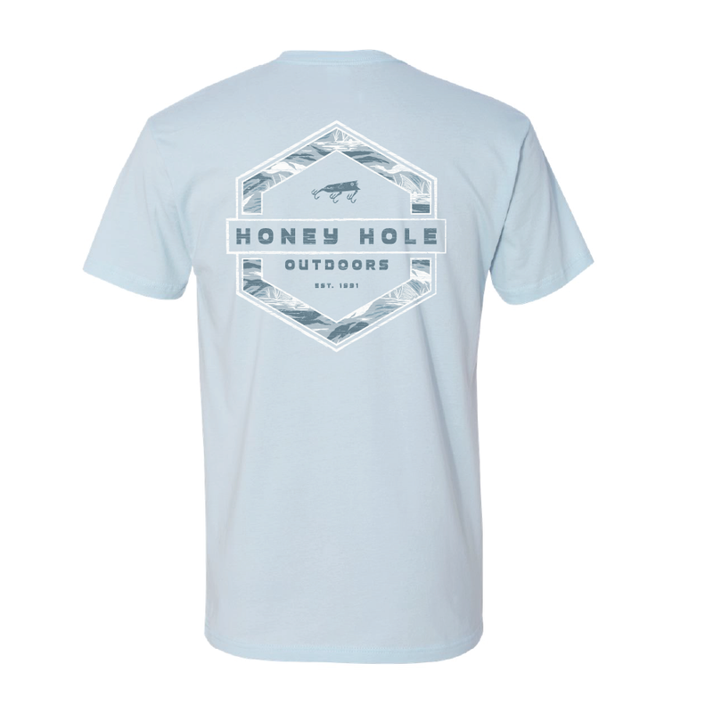 Short Sleeve - Redfish Hex - Lt Blue