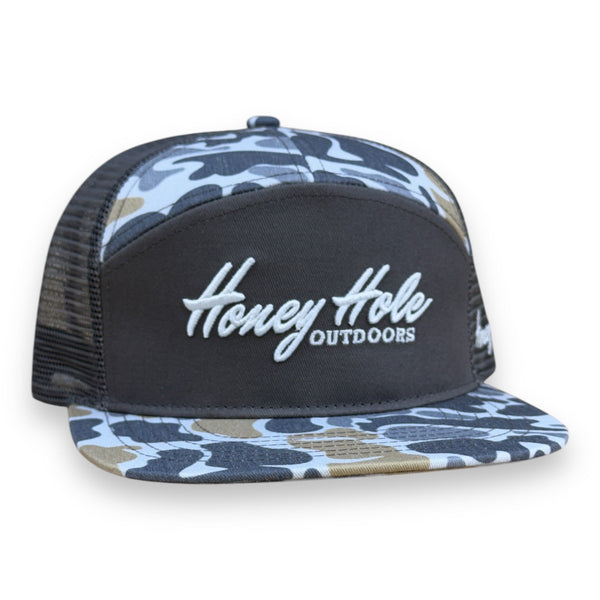 7 Panel Flatbill - Heritage - Smoke Camo