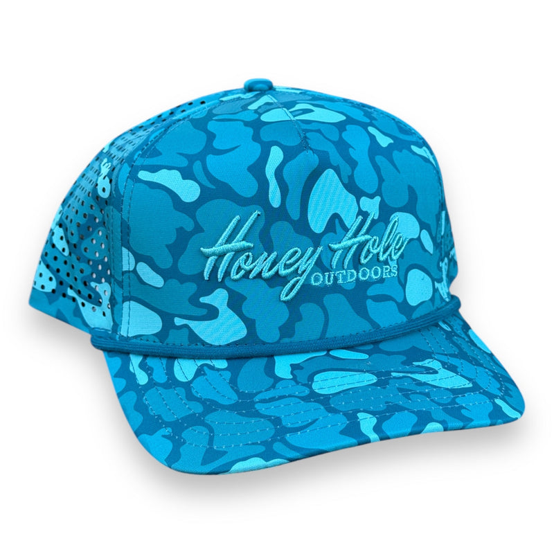 Performance Rope Hat - Teal Camo