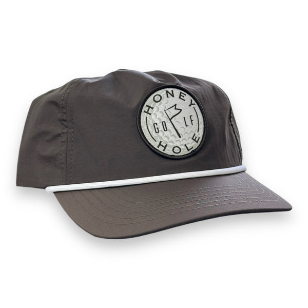 Unstructured Rope Hat - Honey Hole in One - Stone Grey