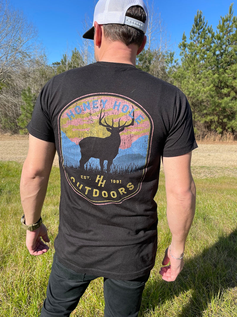 Short Sleeve - Deer West Shirt - Black