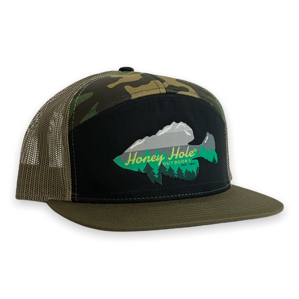 Snapback - Crappie Mountain 7 Panel - Army/BLK/Loden
